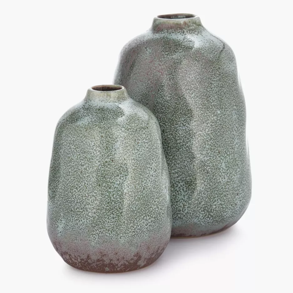 Wazon dekoracyjny na kwiaty DUKA SKADI 11,5x16,3 cm zielony porcelanowy