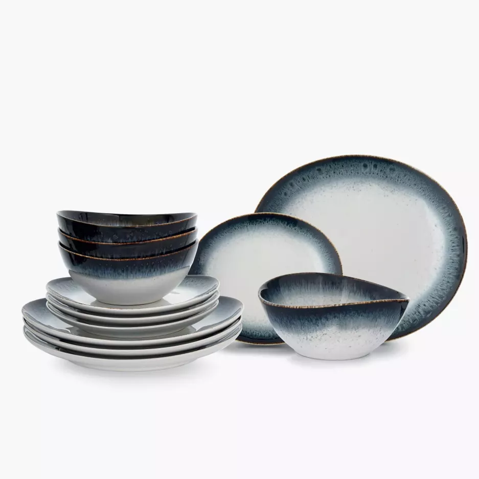 Zestaw obiadowy DUKA TIME DIM 12 el. wielokolorowy porcelanowy