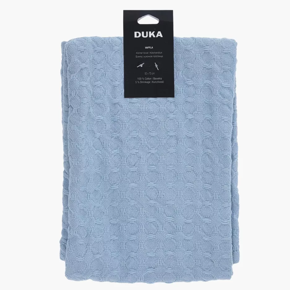 Ścierka kuchenna DUKA VAFFLA 60x40 cm błękitna bawełniana