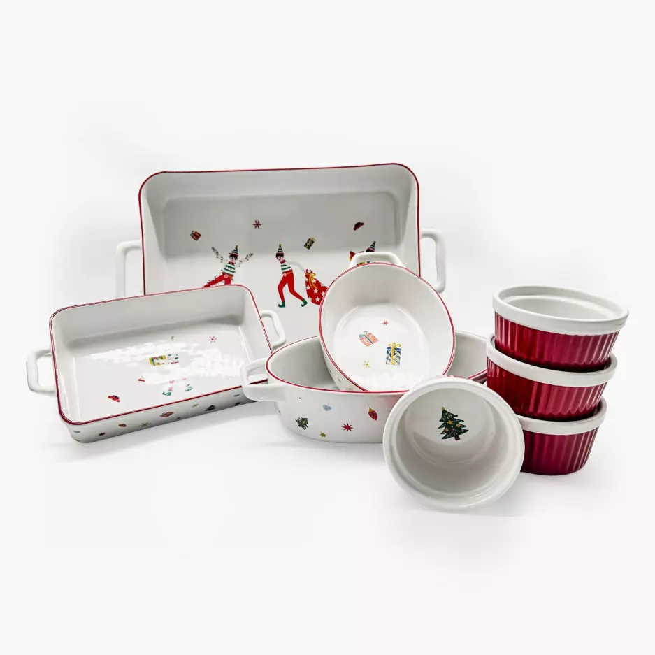 Kokilka okrągła ramekin choinka DUKA LYCKLIG 9 cm ceramiczna