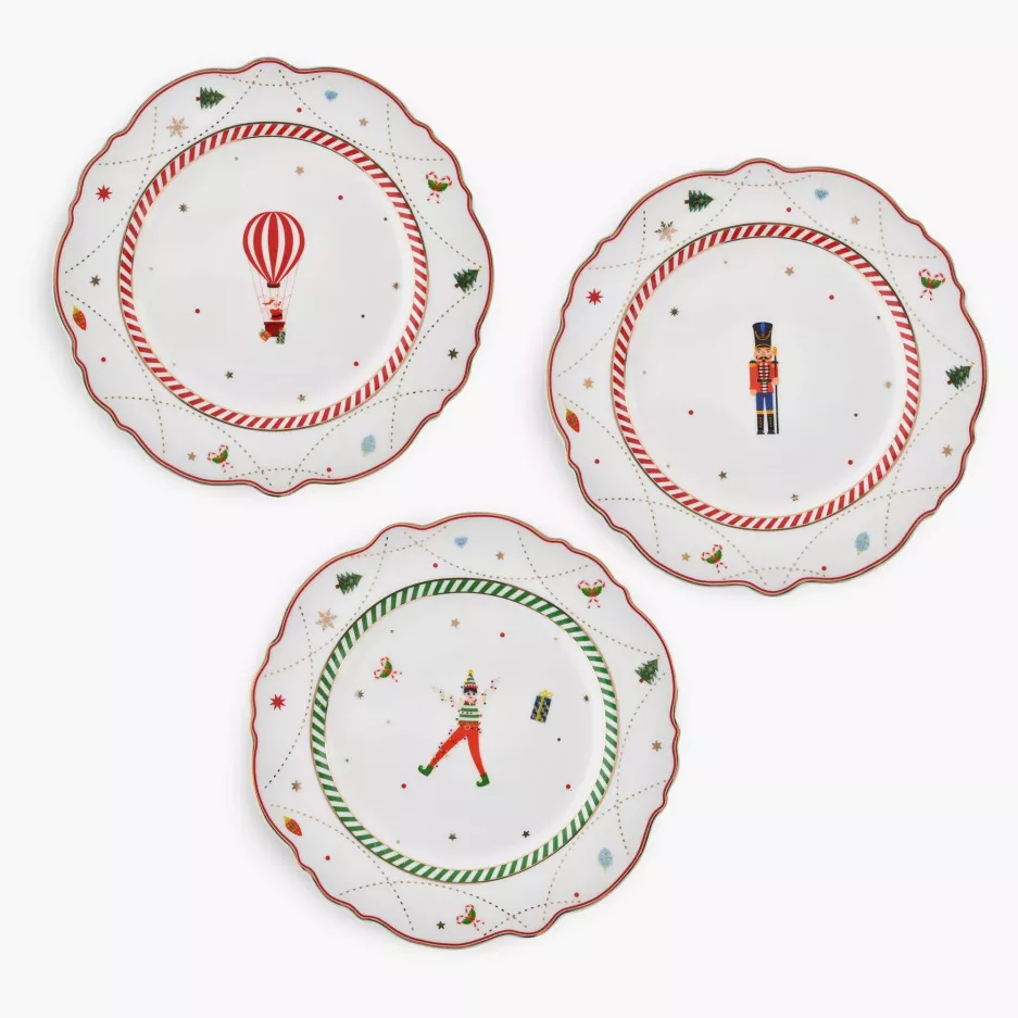 Talerz świąteczny dziadek do orzechów DUKA LYCKLIG 20 cm porcelanowy