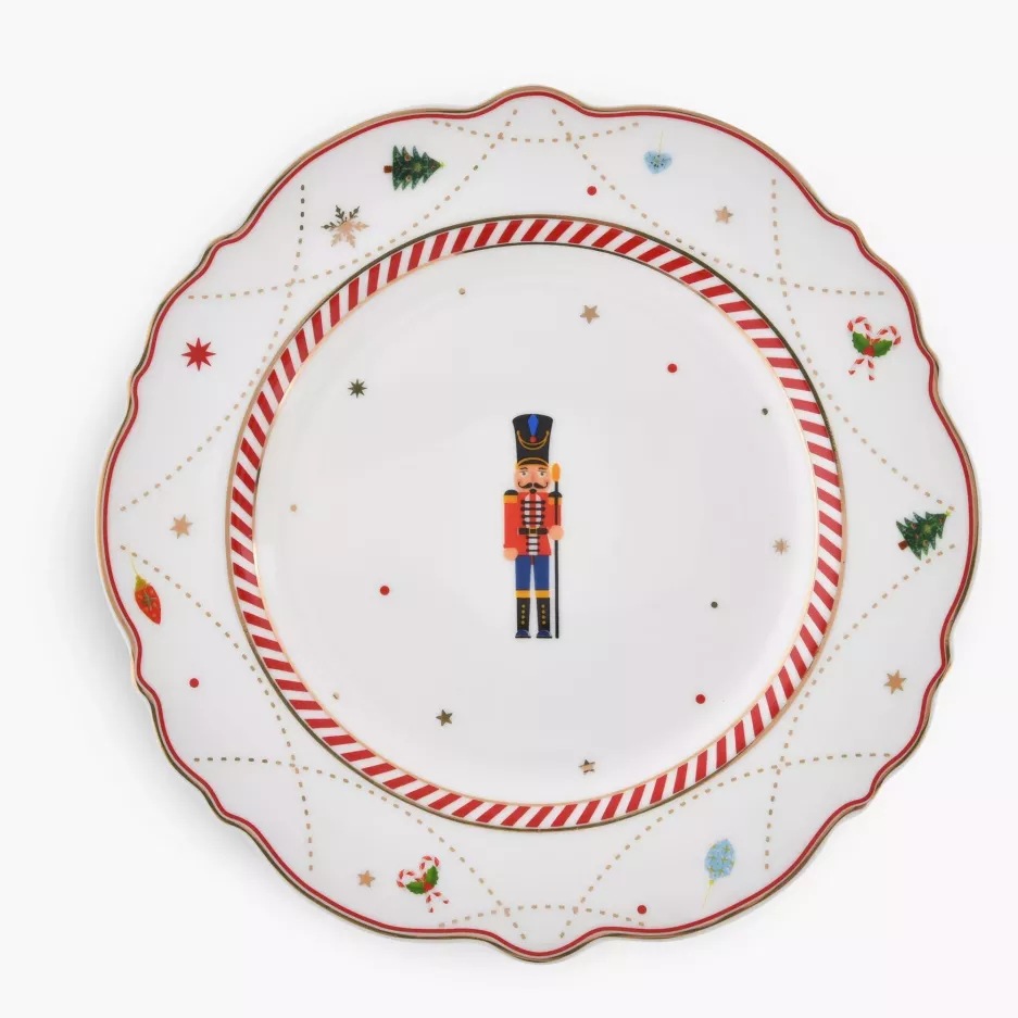 Talerz świąteczny dziadek do orzechów DUKA LYCKLIG 20 cm porcelanowy