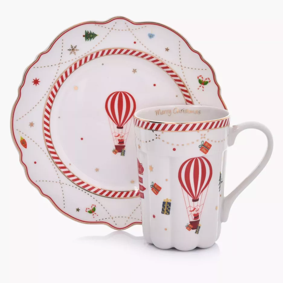 Talerz świąteczny balon DUKA LYCKLIG 20 cm porcelanowy