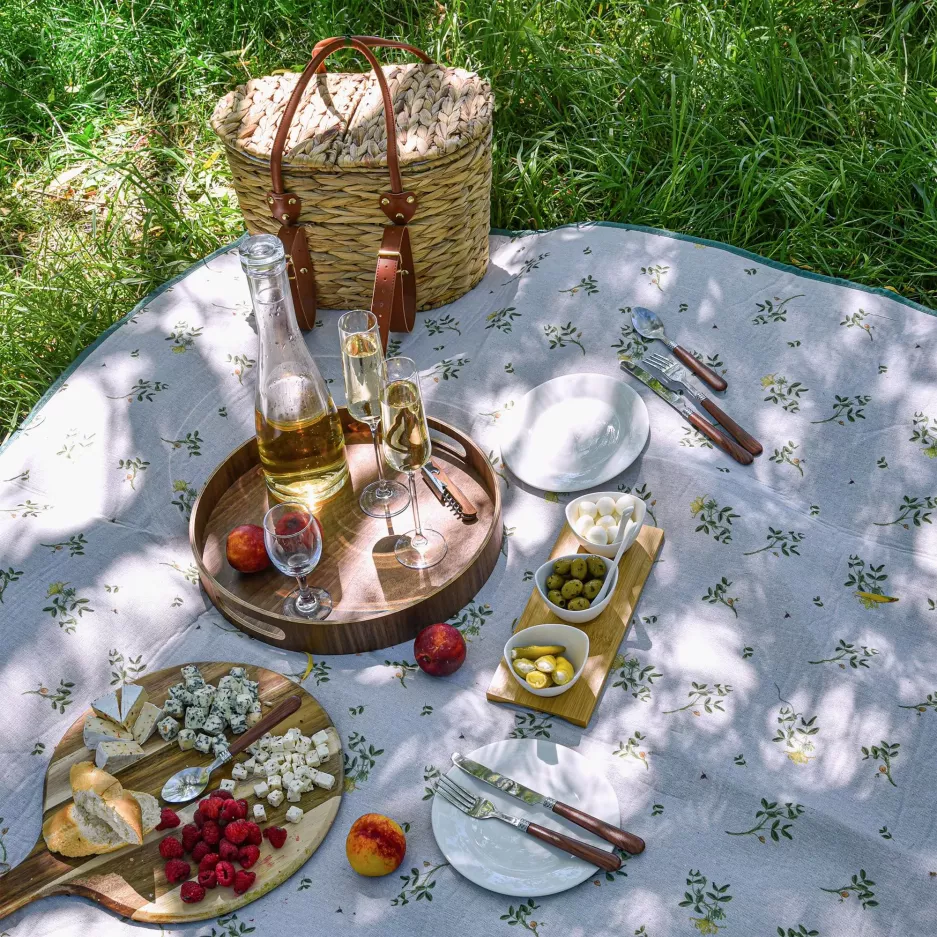 Kosz piknikowy dla 2 osób z matą DUKA PICKNICK 24 cm brązowy