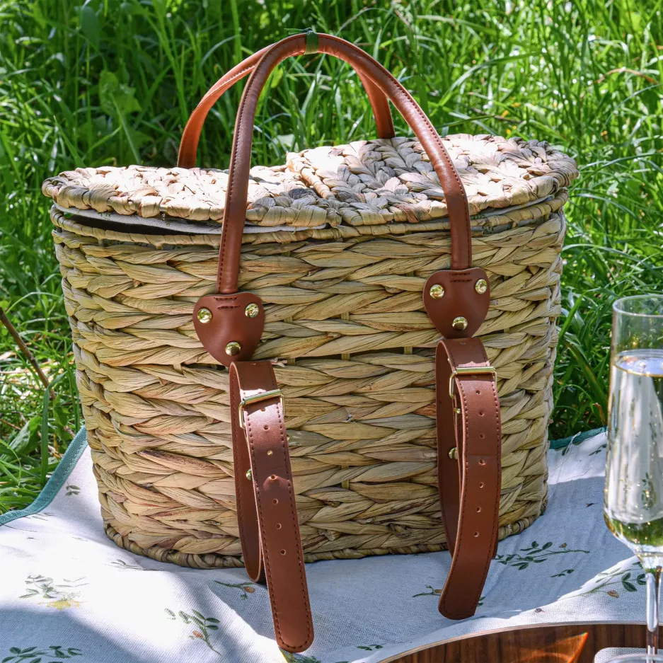 Kosz piknikowy dla 2 osób z matą DUKA PICKNICK 24 cm brązowy