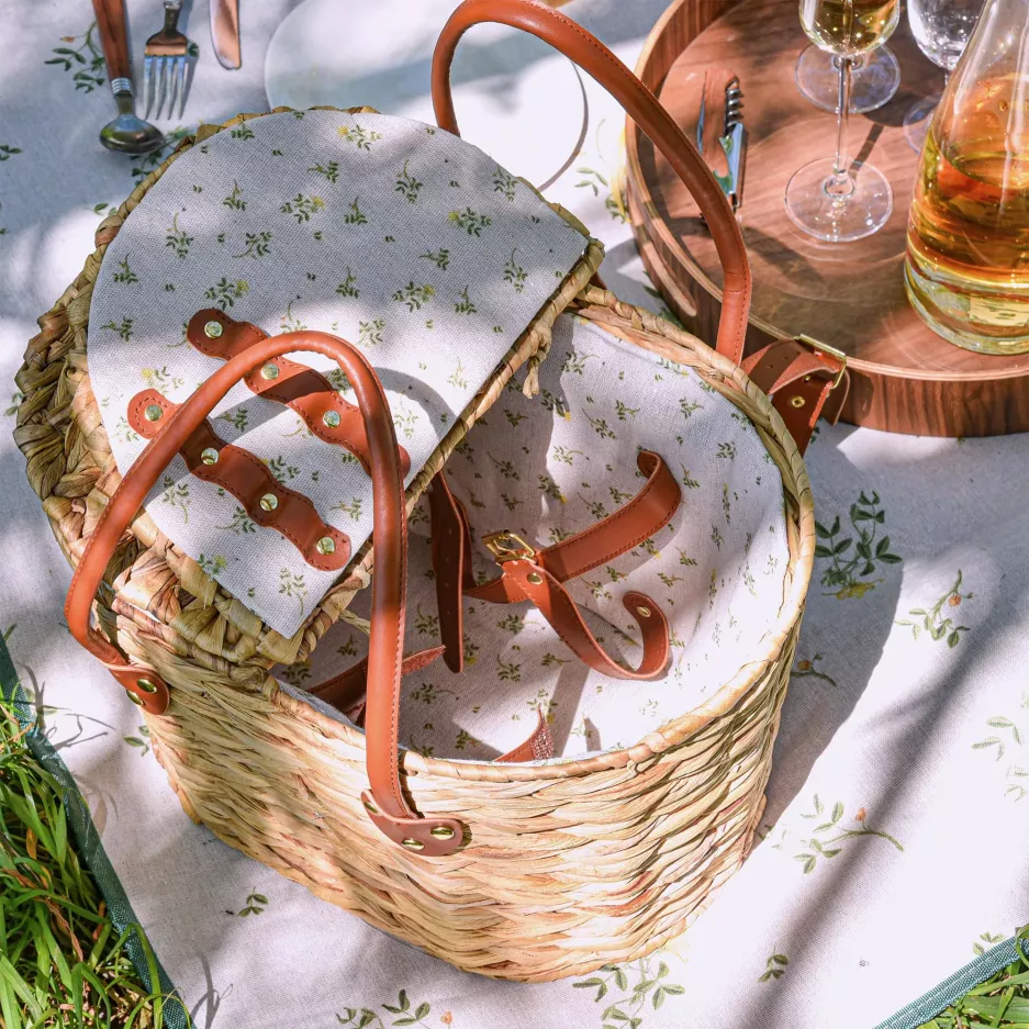 Kosz piknikowy dla 2 osób z matą DUKA PICKNICK 24 cm brązowy