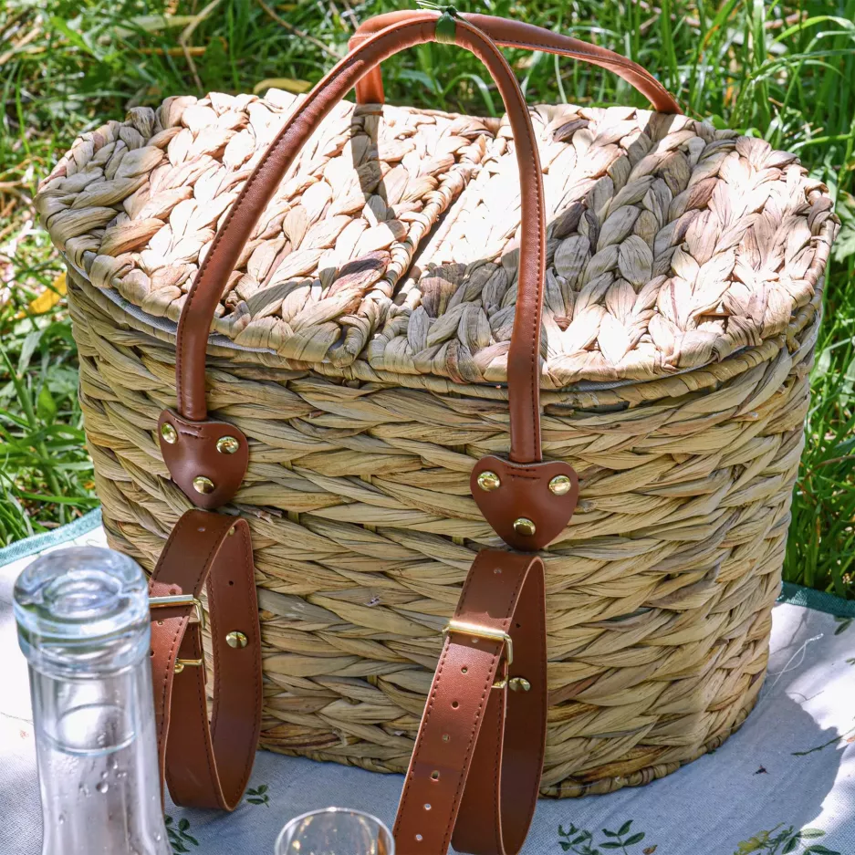 Kosz piknikowy dla 2 osób z matą DUKA PICKNICK 24 cm brązowy