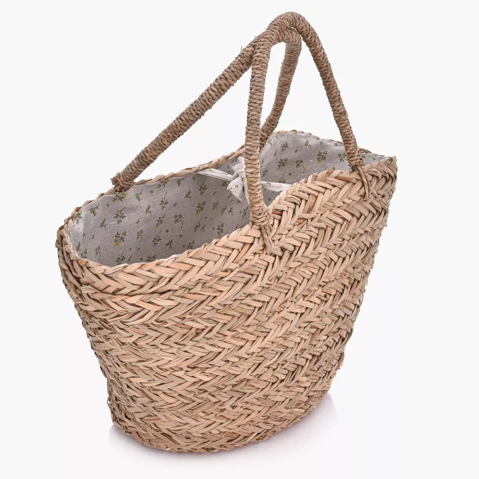 Torba pleciona kosz plażowy DUKA PICKNICK 48x19 cm brązowa