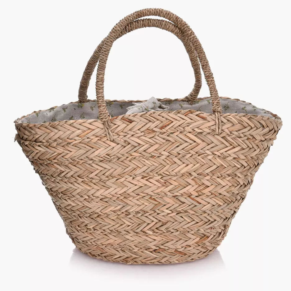 Torba pleciona kosz plażowy DUKA PICKNICK 48x19 cm brązowa