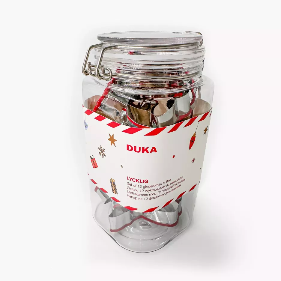Zestaw 12 wykrawaczek świątecznych DUKA LYCKLIG stalowe