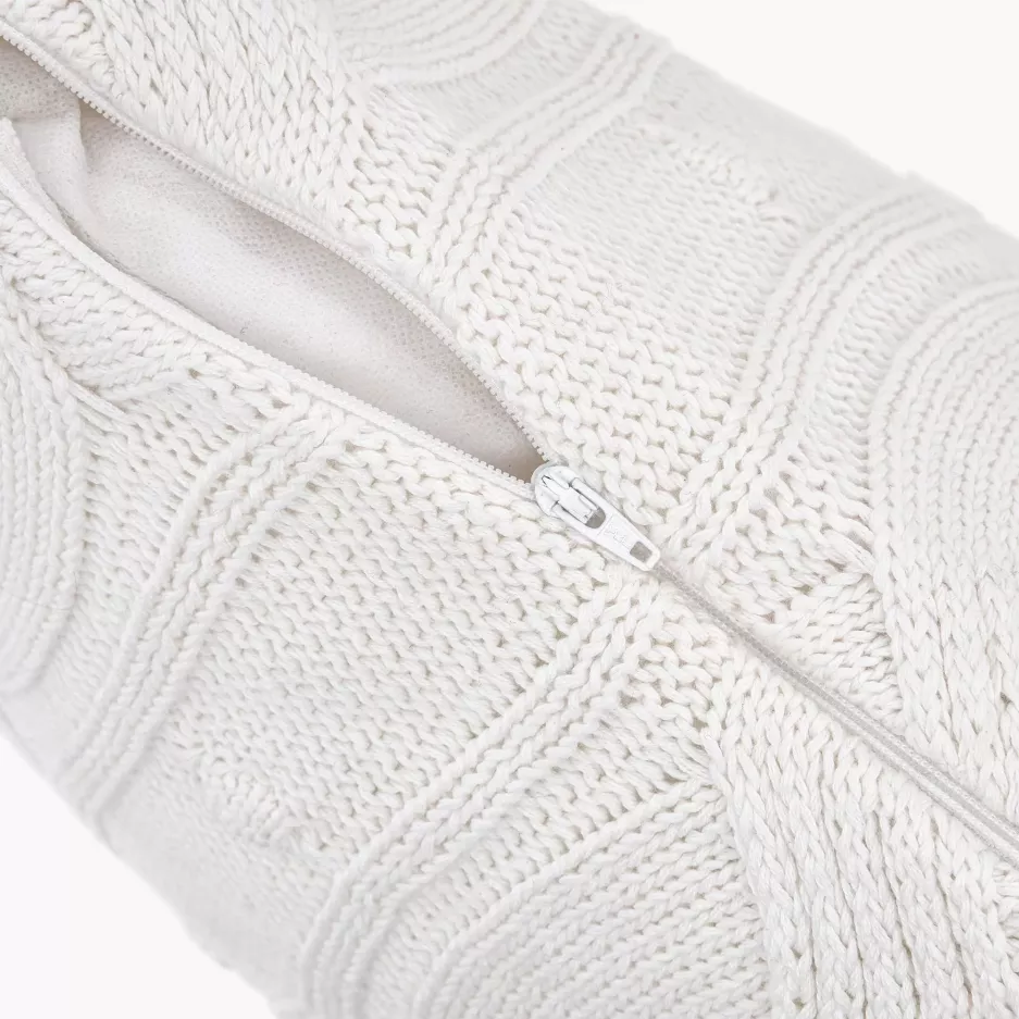 Poduszka dekoracyjna DUKA JULIG 50x50 cm biała bawełniana