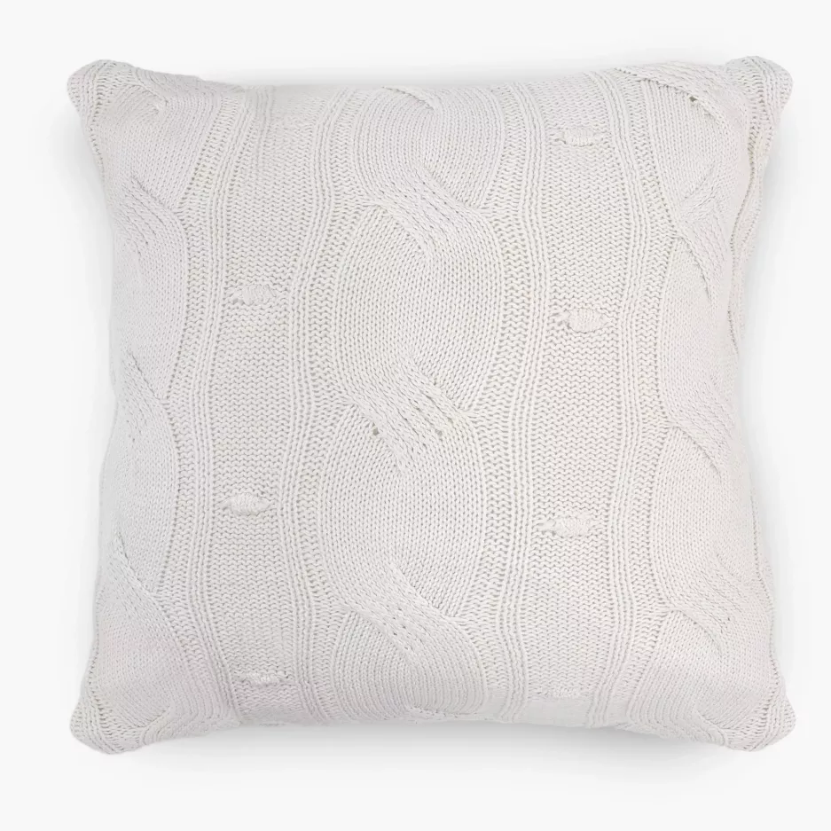 Poduszka dekoracyjna DUKA JULIG 50x50 cm biała bawełniana