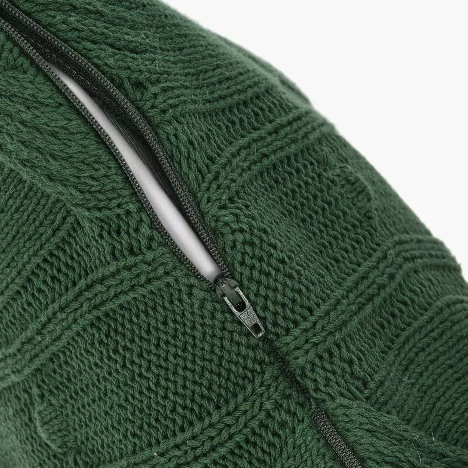 Poduszka dekoracyjna DUKA JULIG 50x50 cm zielona bawełniana