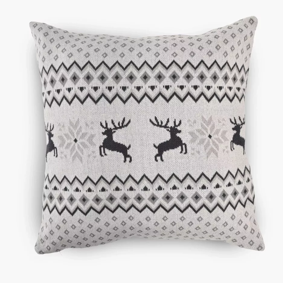 Poduszka świąteczna dekoracyjna DUKA JULIG 50x50 cm szara bawełniana