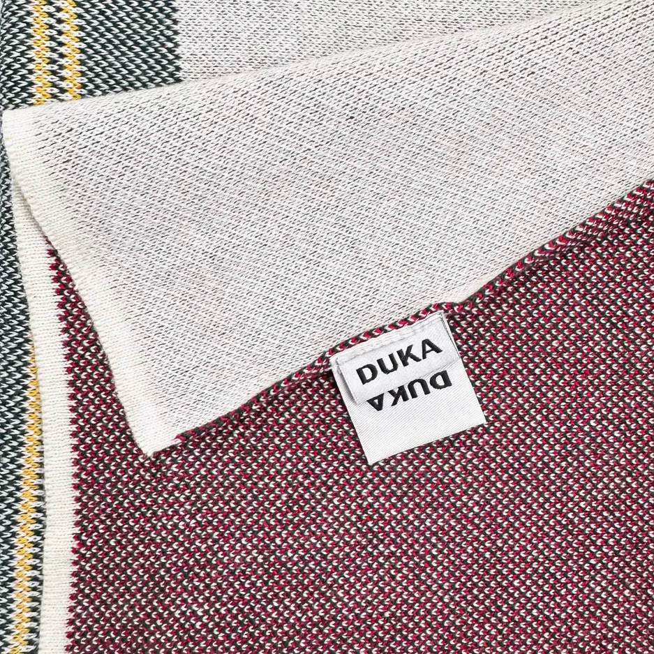 Koc pled w kratkę świąteczny DUKA JULIG 160x130 cm bawełniany