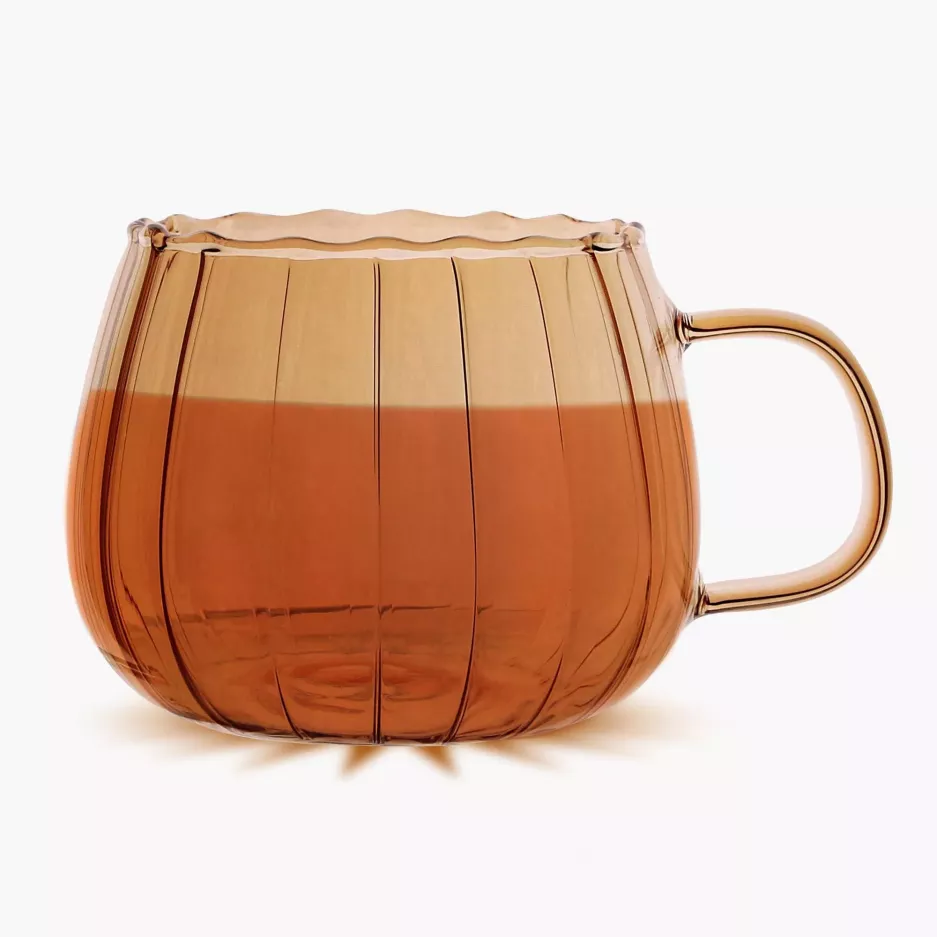 Szklanka do napojów DUKA CASUAL 350 ml ryflowana bursztynowa szklana