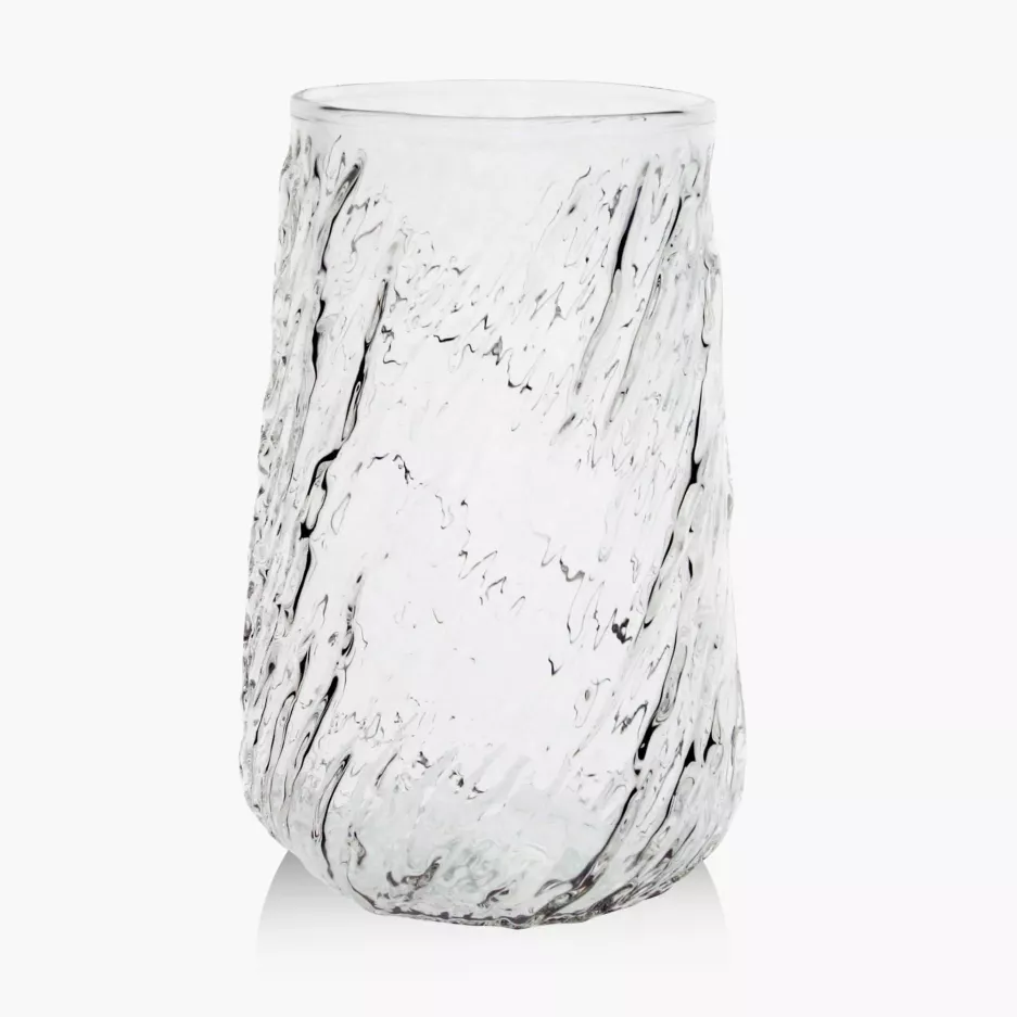 Szklanka do kawy DUKA CASUAL 400 ml falowana szklana