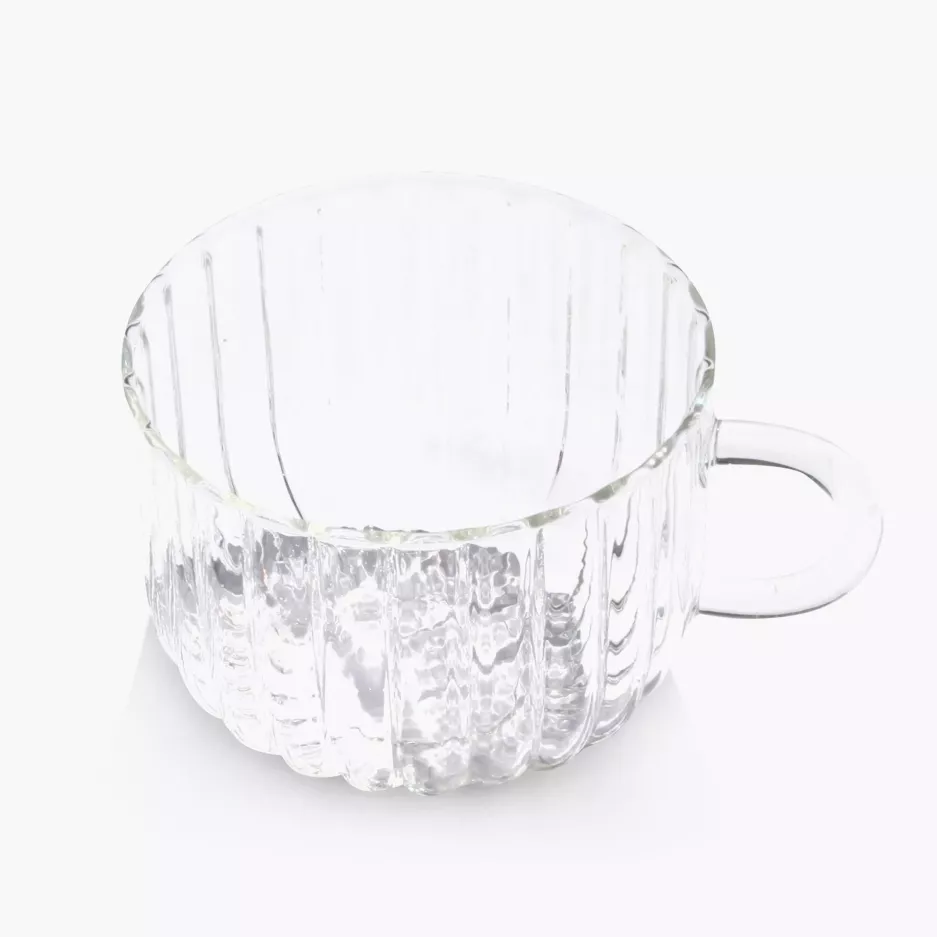 Filiżanka ryflowana DUKA CASUAL 450 ml transparentna