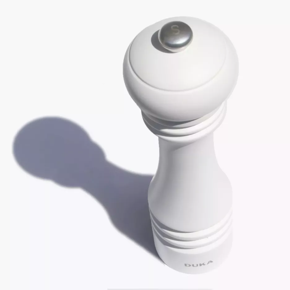 Młynek manualny do soli DUKA FRON 23 cm biały