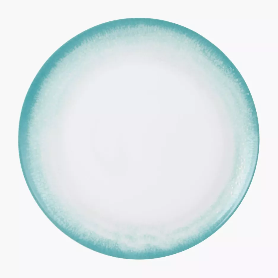 Talerz obiadowy DUKA SOLVIND 27.5 cm niebieski biały porcelanowy