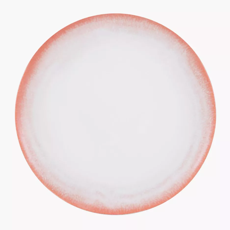 Talerz obiadowy DUKA SOLVIND 27.5 cm różowy biały porcelanowy