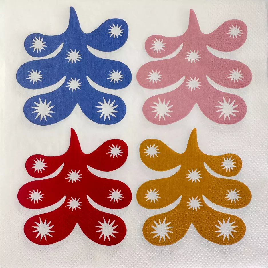 Serwetki papierowe płatki DUKA JULKLAP 20 szt. 33x33cm wielokolorowe