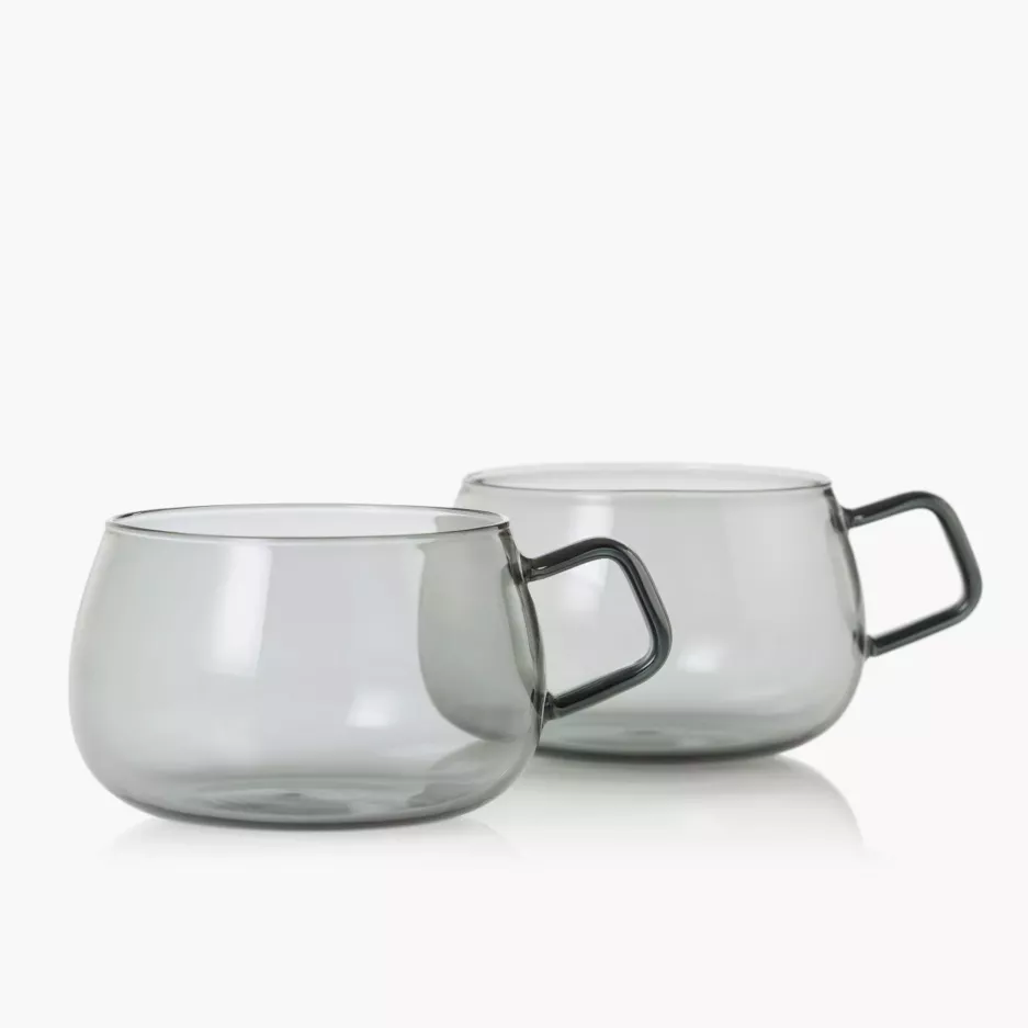 Filiżanki do kawy lub herbaty ADHOC YUNA 400 ml 2 szt. przydymione