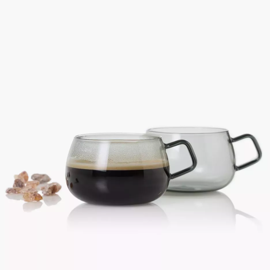 Filiżanki do kawy lub herbaty ADHOC YUNA 400 ml 2 szt. przydymione