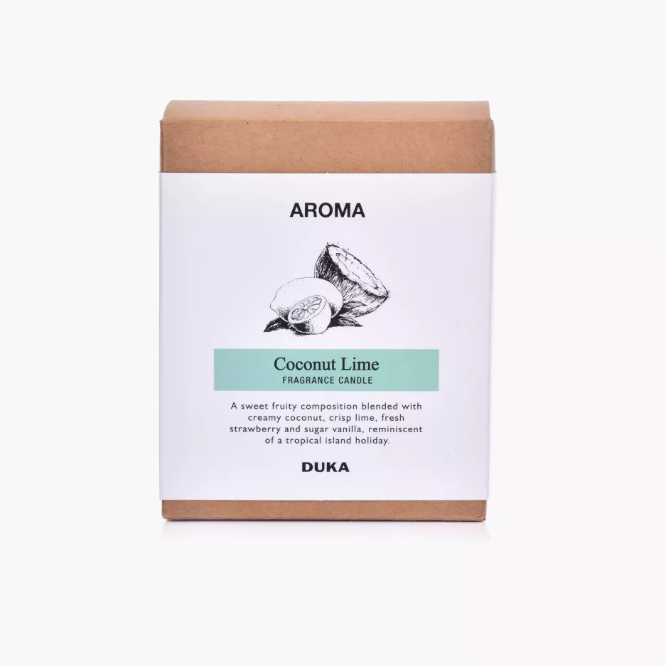 Świeca zapachowa sojowa Coconut Lime DUKA AROMA 9 cm biała