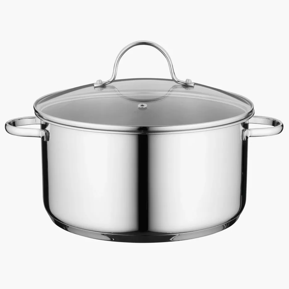 Zestaw 6 garnków BERGHOFF COMFORT srebrny stalowy
