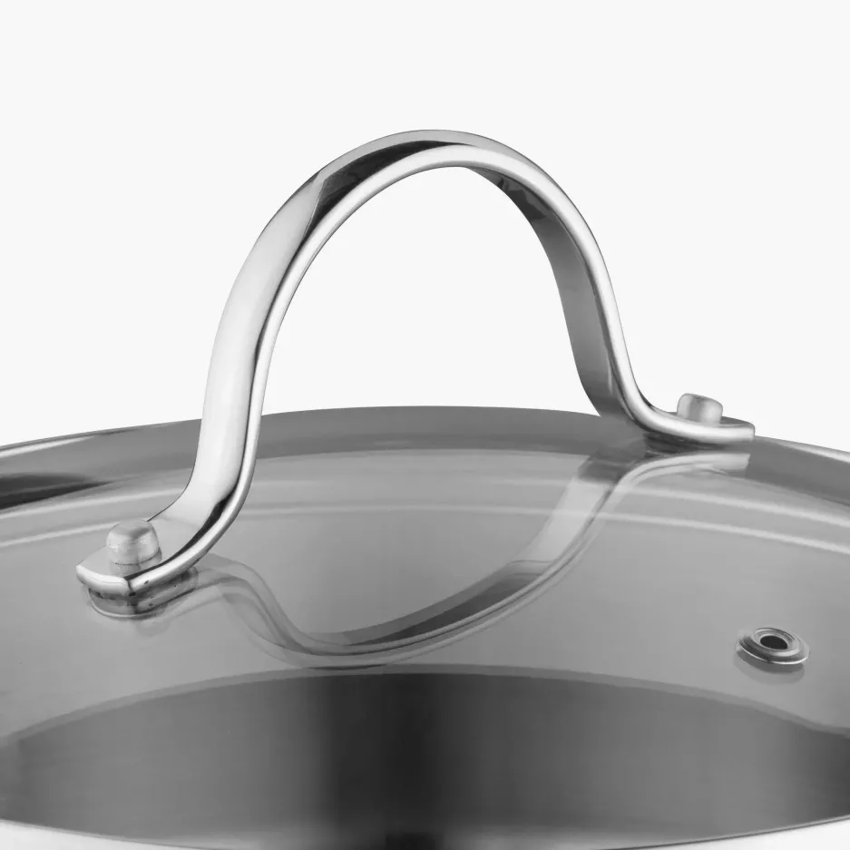 Zestaw 6 garnków BERGHOFF COMFORT srebrny stalowy