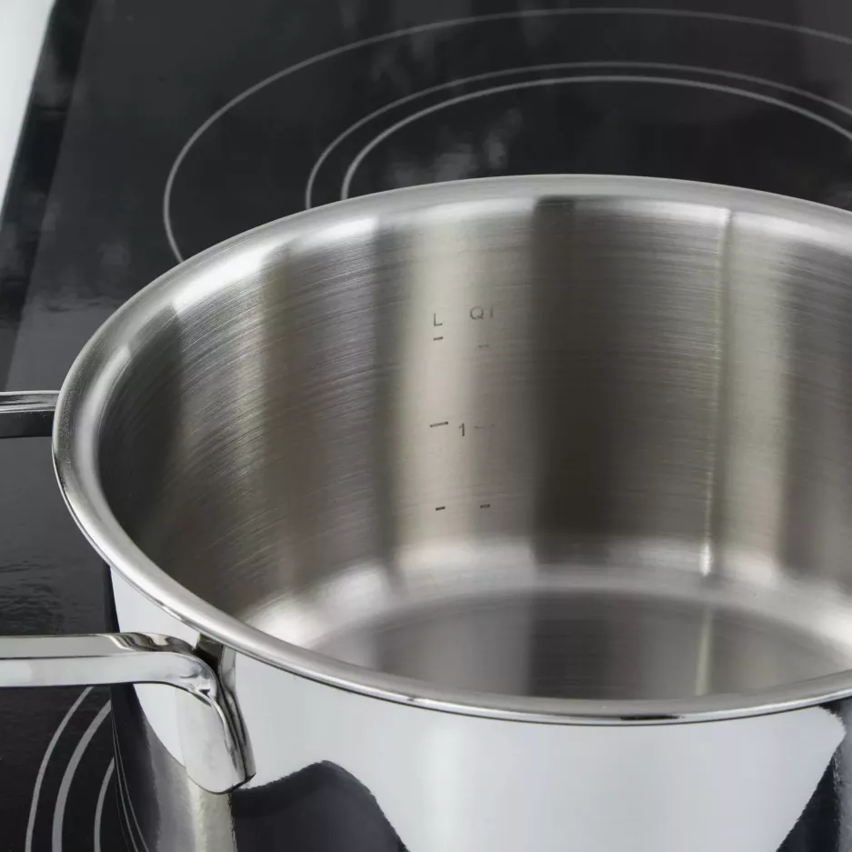Garnek z pokrywą BERGHOFF HELIX 18 cm srebrny stalowy