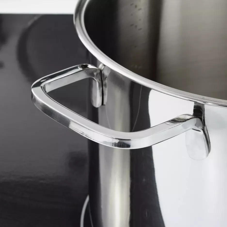 Garnek z pokrywą BERGHOFF HELIX 20 cm srebrny stalowy