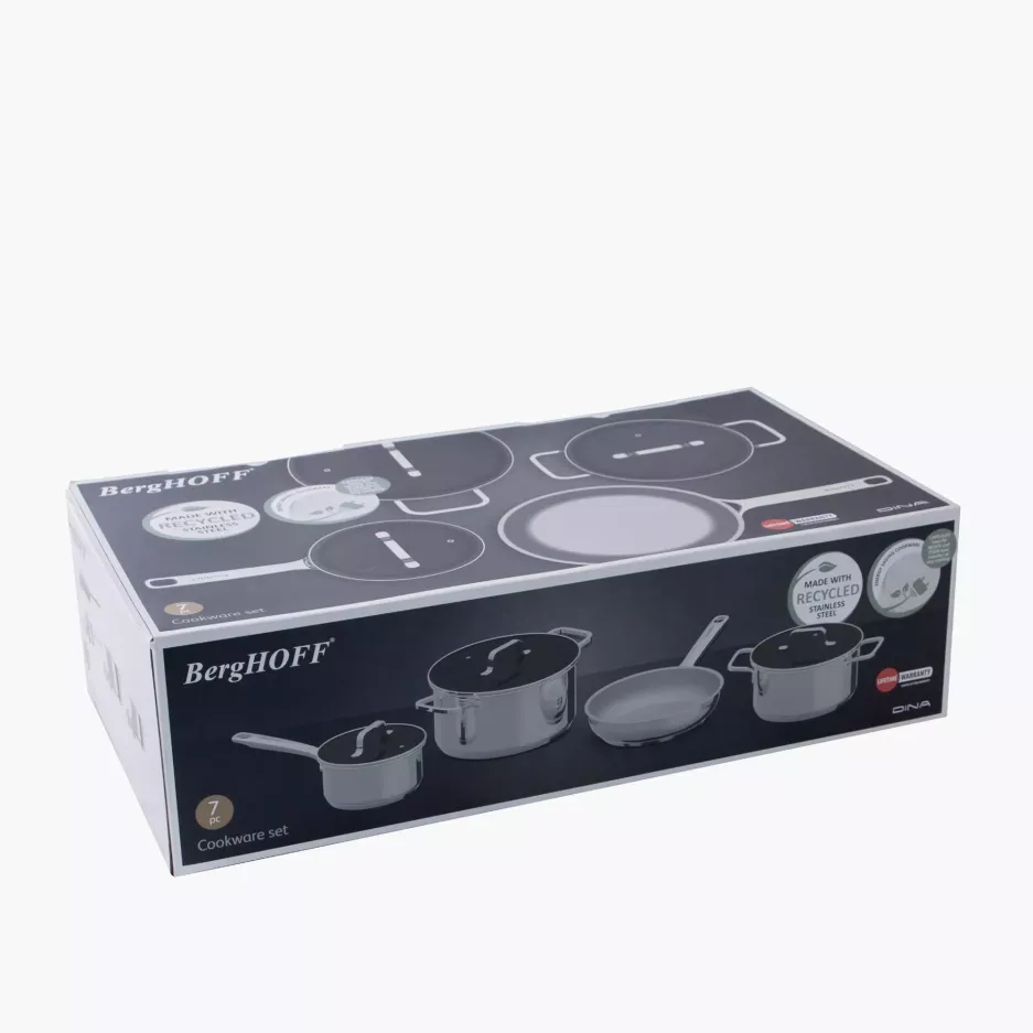 Zestaw garnków z powłoką nieprzywierającą BERGHOFF HELIX 7 el. stalowy
