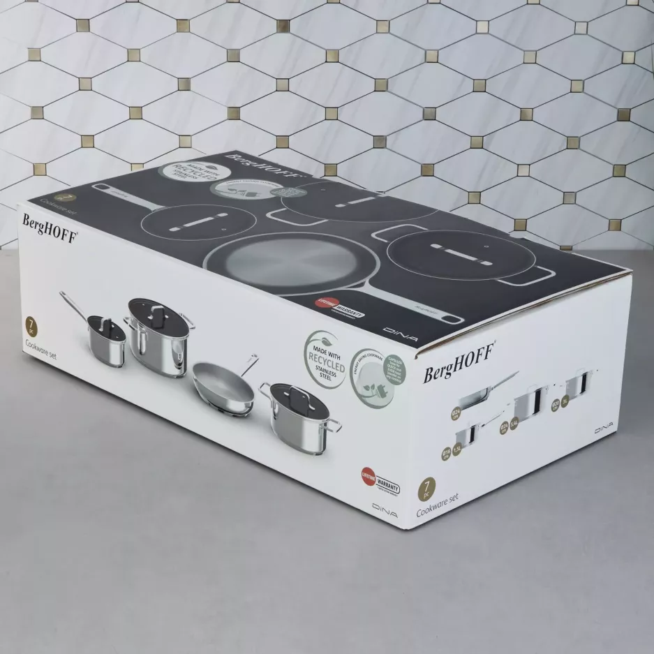 Zestaw garnków z powłoką nieprzywierającą BERGHOFF HELIX 7 el. stalowy