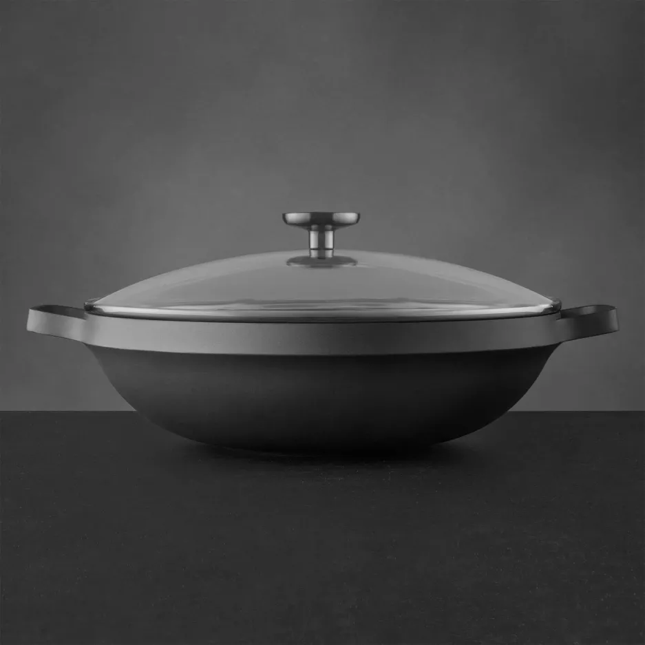 Patelnia wok z pokrywą BERGHOFF GEM 32 cm aluminium