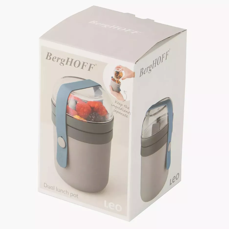 Pojemnik obiadowy podwójny BERGHOFF LEO szary