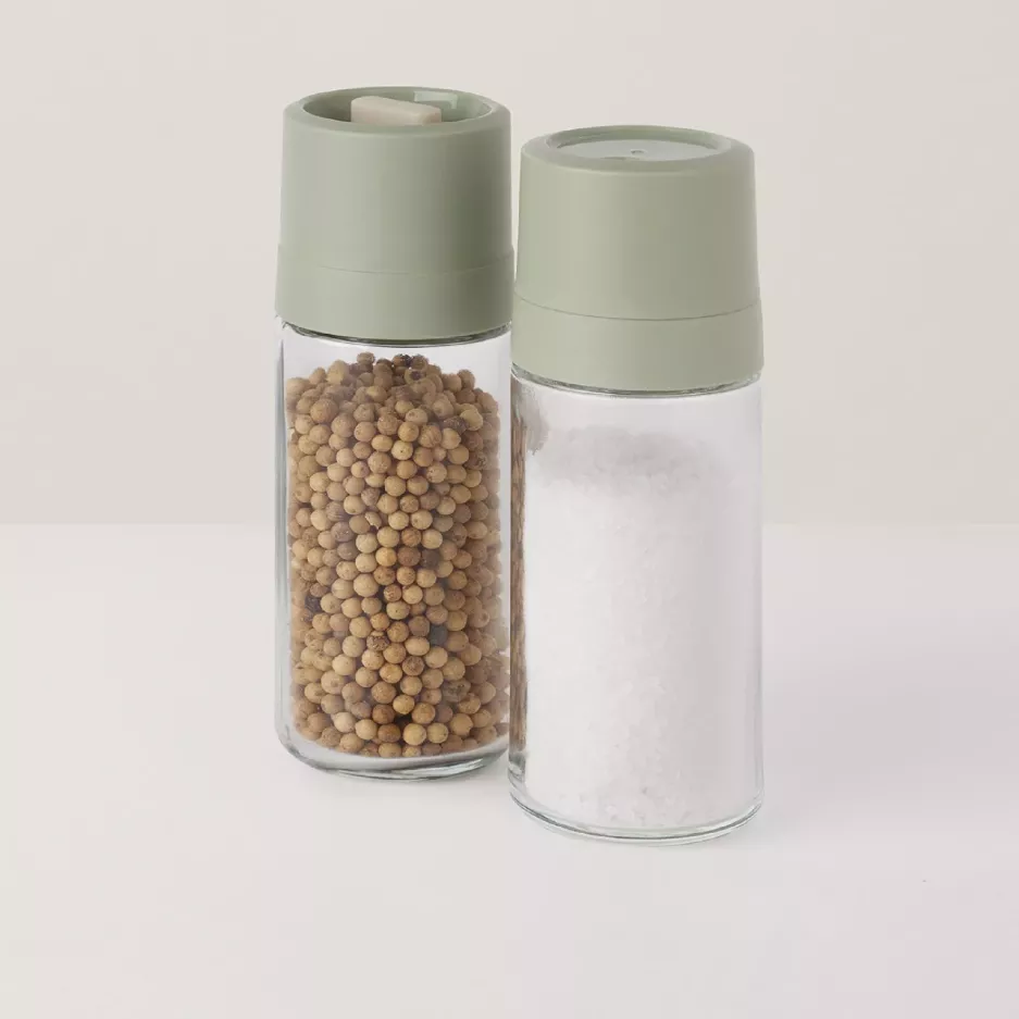 Zestaw młynków do soli i pieprzu BERGHOFF BALANCE SAGE 2 szt. szklany
