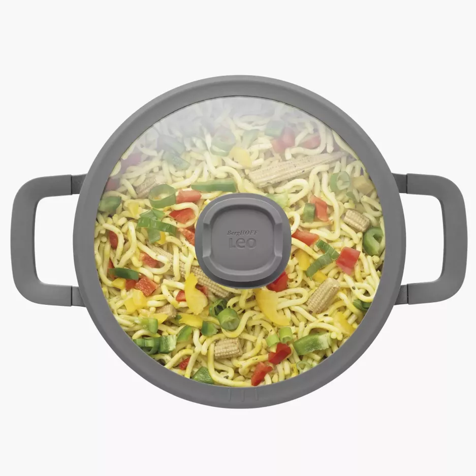 Garnek z pokrywą BERGHOFF STONE 5,6 l czarny aluminiowy