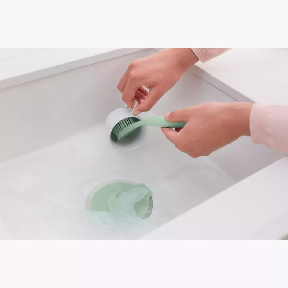 Szczotka do mycia naczyń z przyssawką BRABANTIA JADE GREEN zielona