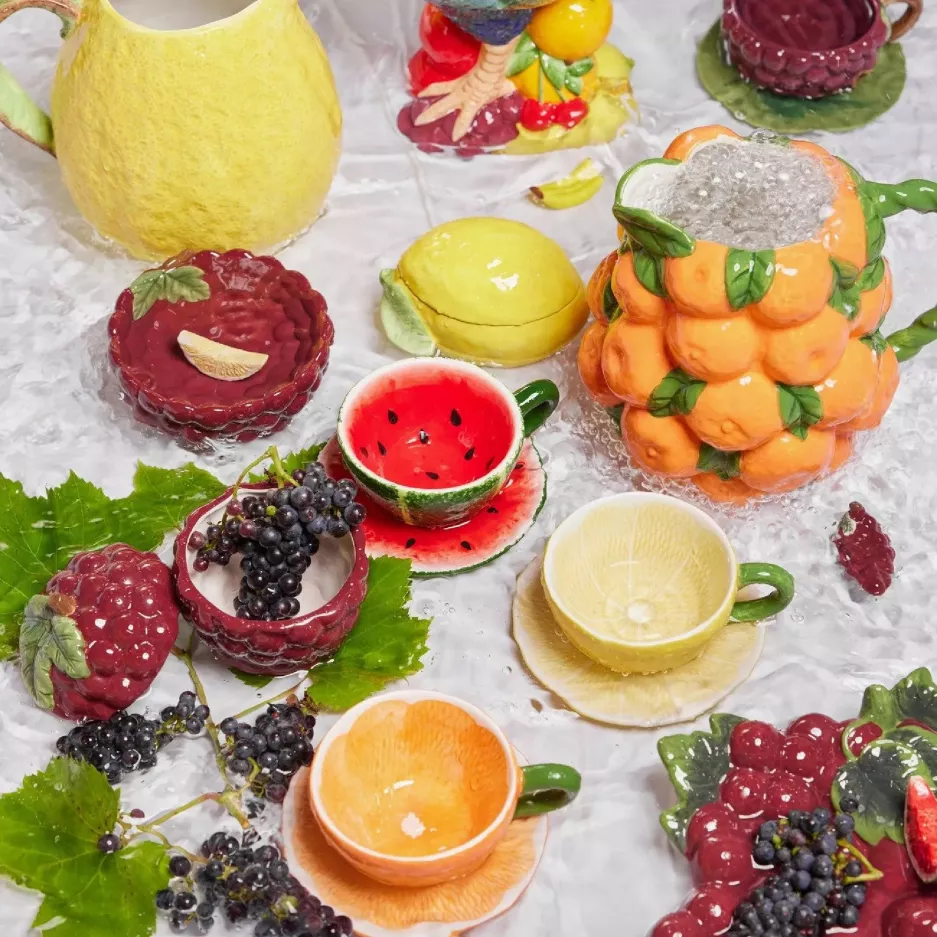 Filiżanka ze spodkiem BYON FRUITY mandarynka 250 ml