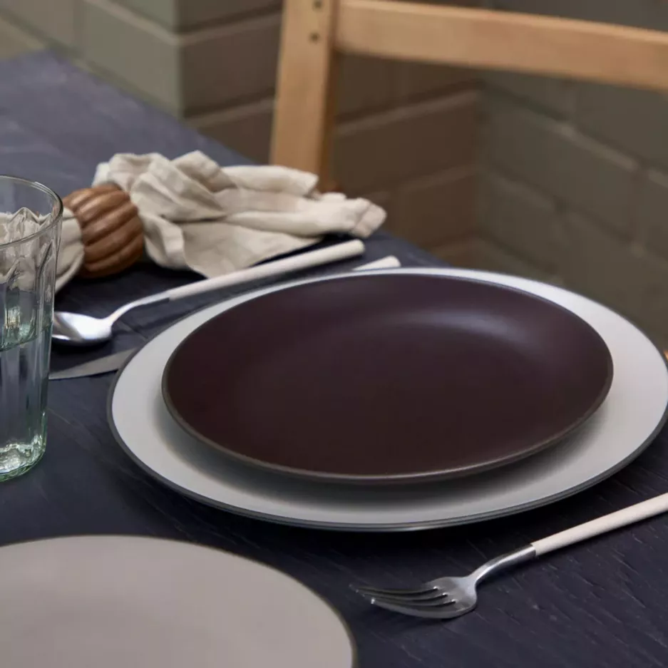 Talerz obiadowy COSTA NOVA STACKED ORGANIC 27 cm piaskowy kamionkowy