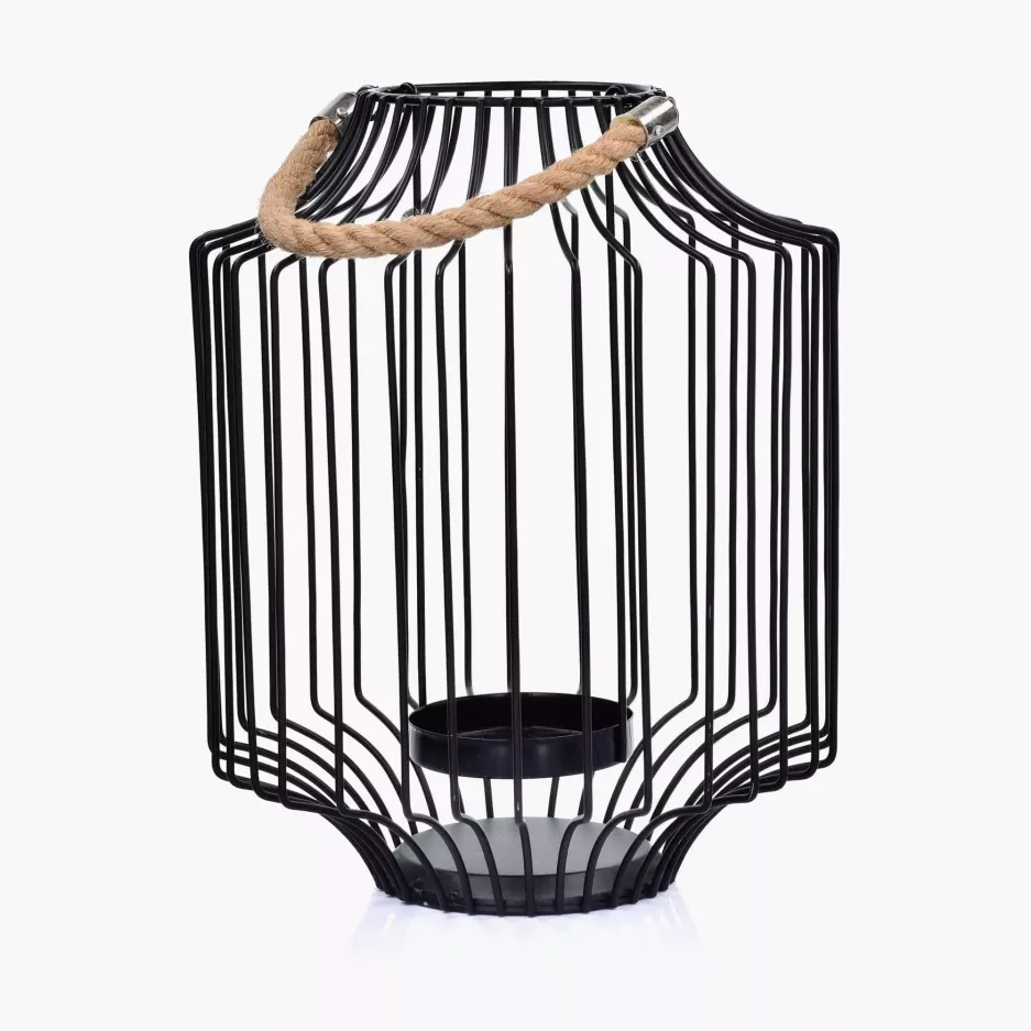Lampion DUKA FAGLARE 22.5x28 cm czarny metal