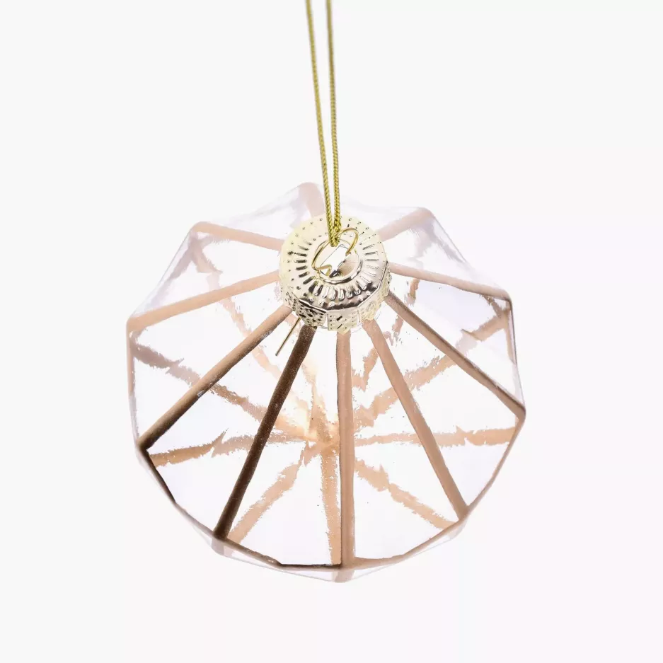 FELFRI ZAWIESZKA SZKLANA DIAMENT 7X7X9 CM ZŁOTA