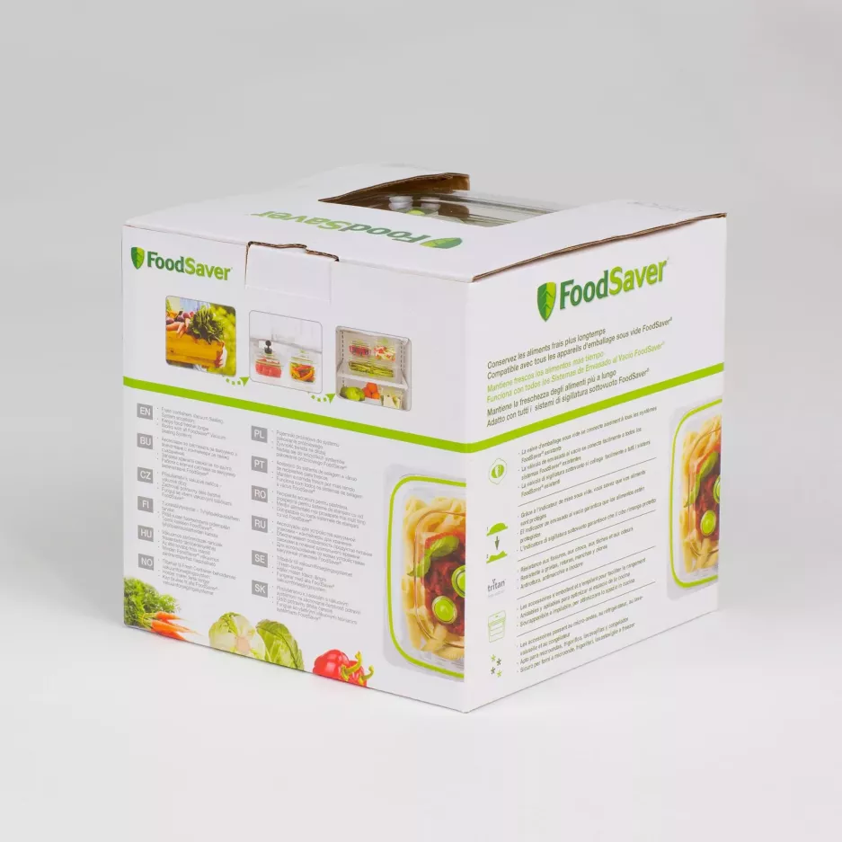 Zestaw 2 pojemników do pakowania próżniowego FOODSAVER FRESH transparentny