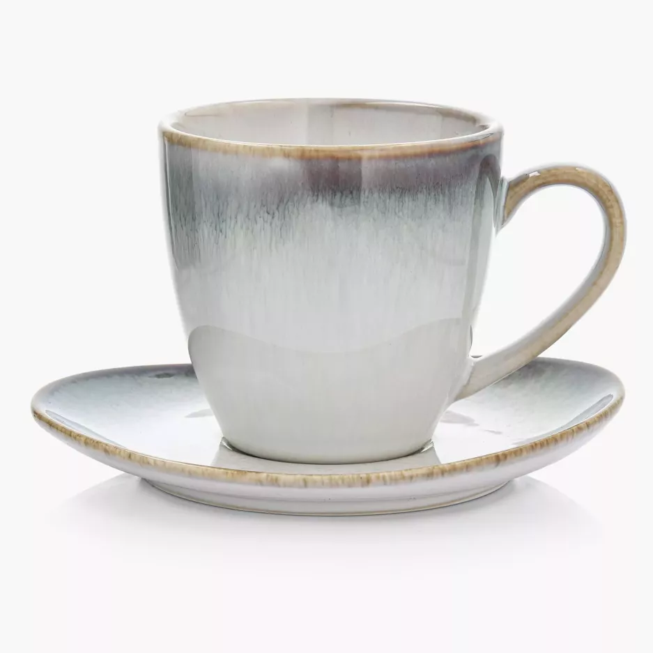 Filiżanka ze spodkiem DUKA FREJA 220 ml porcelana wielokolorowa