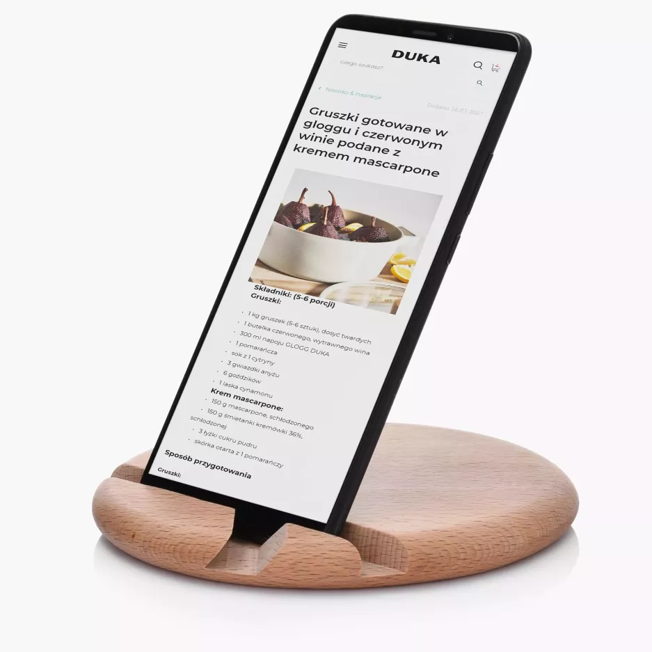 Podstawka pod garnek i telefon DUKA FYNDIG brązowa drewniana