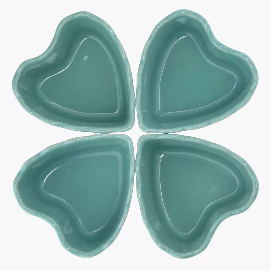 Forma do pieczenia serce DUKA GRESTEL 18 cm zielona ceramika