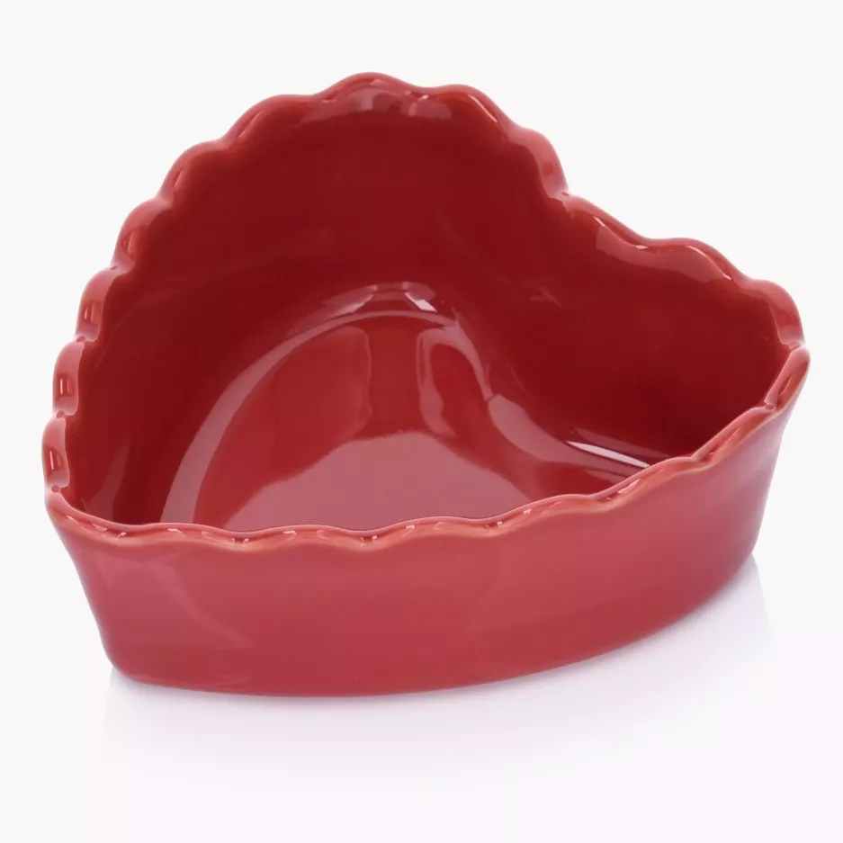 Forma do pieczenia serce DUKA GRESTEL 18 cm pomarańczowa ceramika