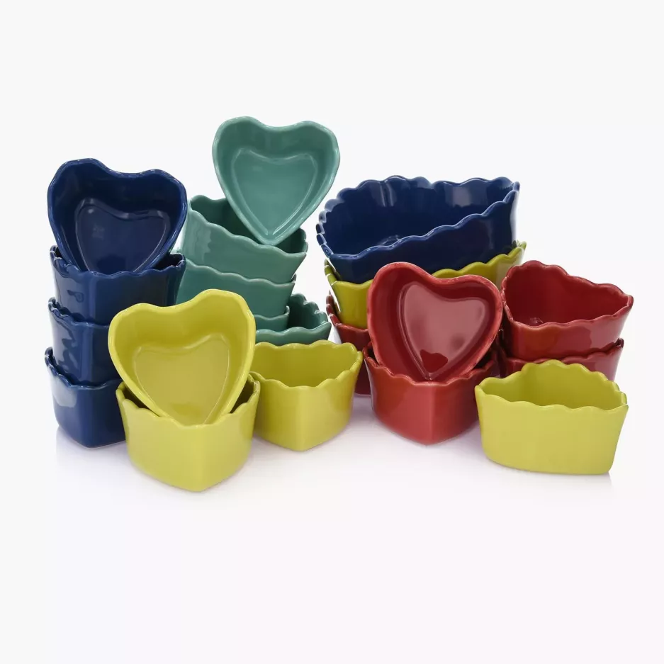 Forma do pieczenia serce DUKA GRESTEL 11 cm zielona ceramika